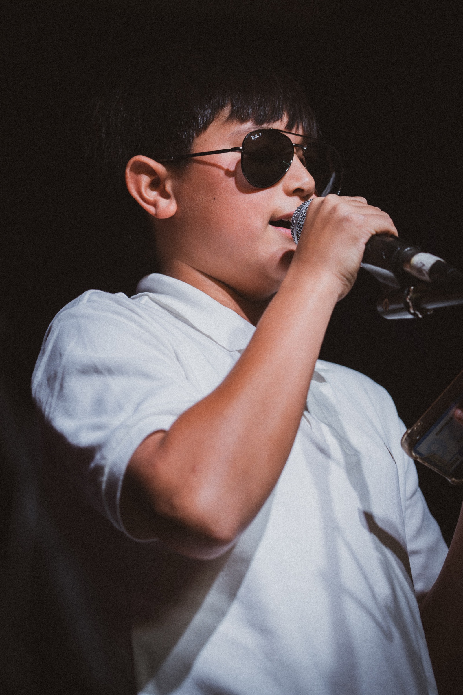 Vocalist with sunglasses