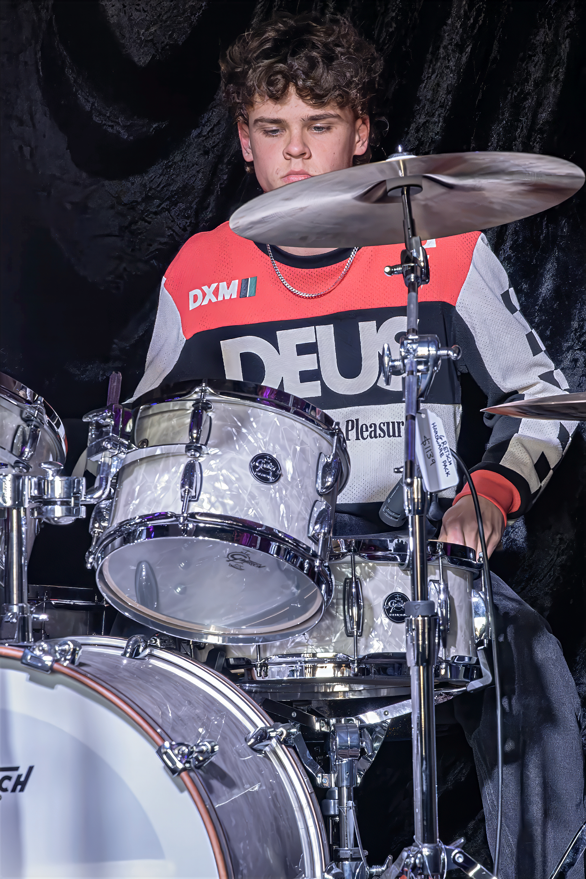 Drummer from Kitchen behind the kit