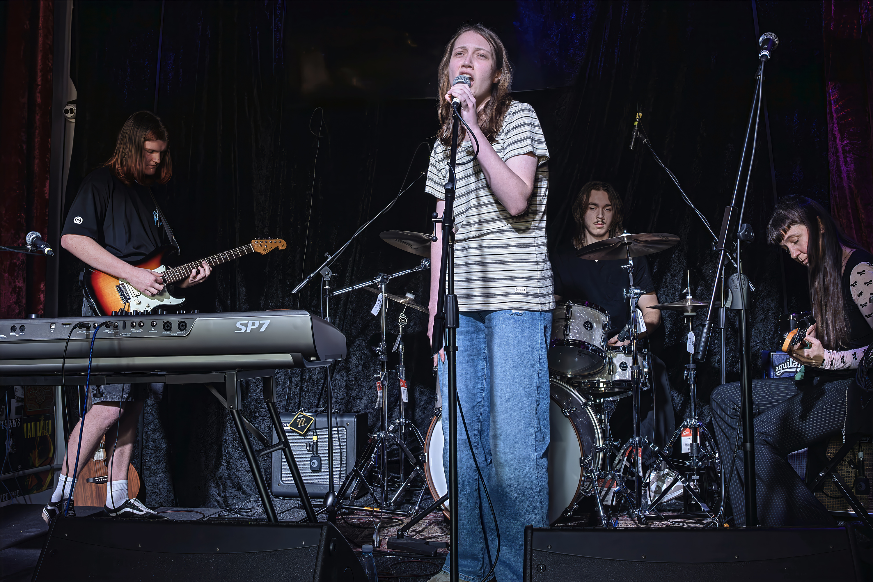 Indianna and band on stage