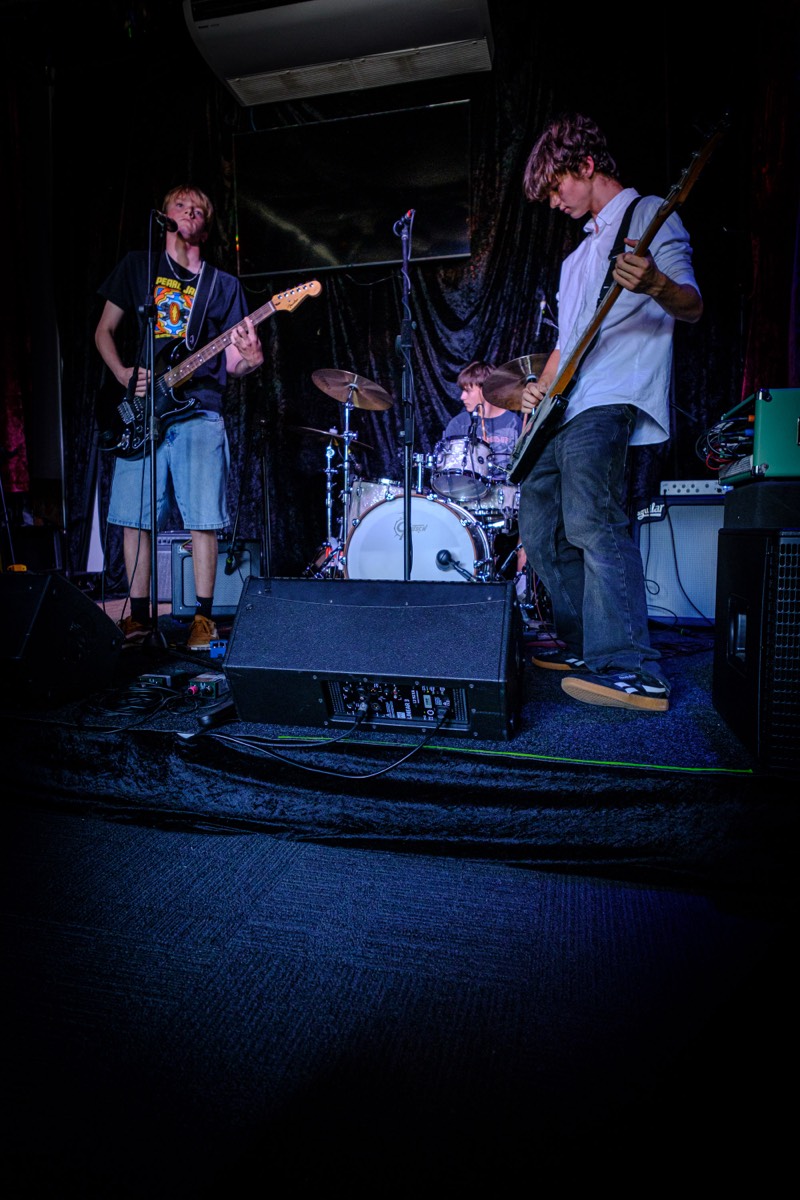 Two Charlies & Eli performing
