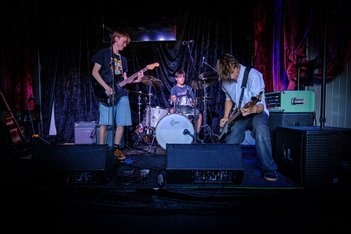 Two Charlies & Eli performing